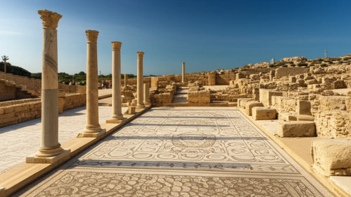 Пафос — археологический парк и римские колонны