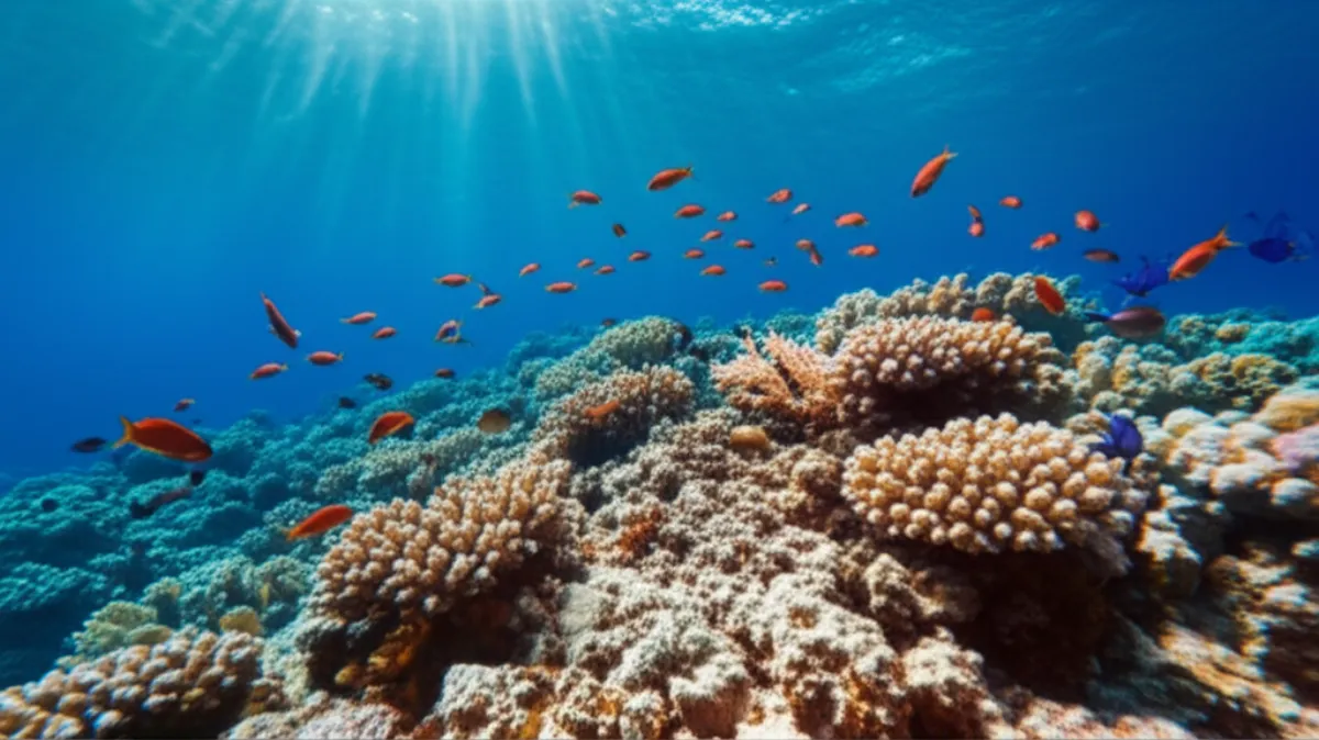 Красное море — коралловый риф и тропические рыбы