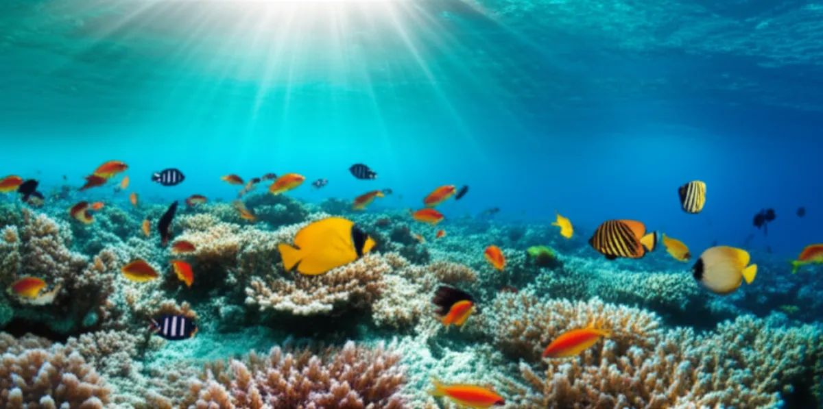 Мальдивы — коралловый риф и тропические рыбы